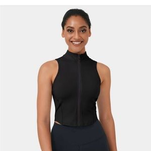 Halara Zip Front Sleevless Cropped Tank Top - S